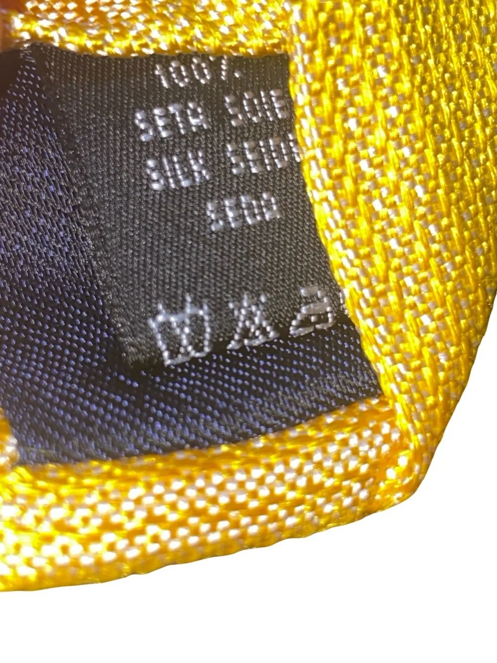 Valentino Yellow Textured Silk Tie
